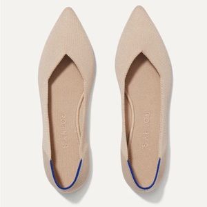 Beige Rothy’s Point Flats